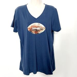 🔵BOGO FREE🔵 Life is Good T-Shirt Football Crusher Tee Sz L